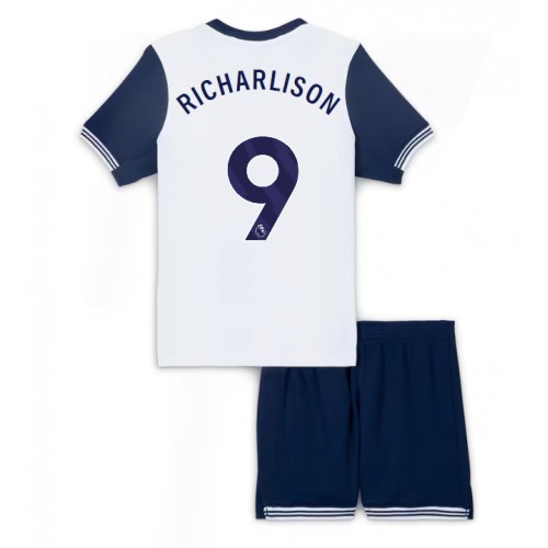 Fotbalové Dres Tottenham Hotspur Richarlison #9 Dětské Domácí 2024-25 Krátký Rukáv (+ trenýrky)